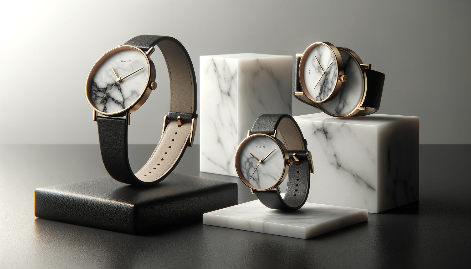 Montre en marbre réalisée par intelligence artificielle